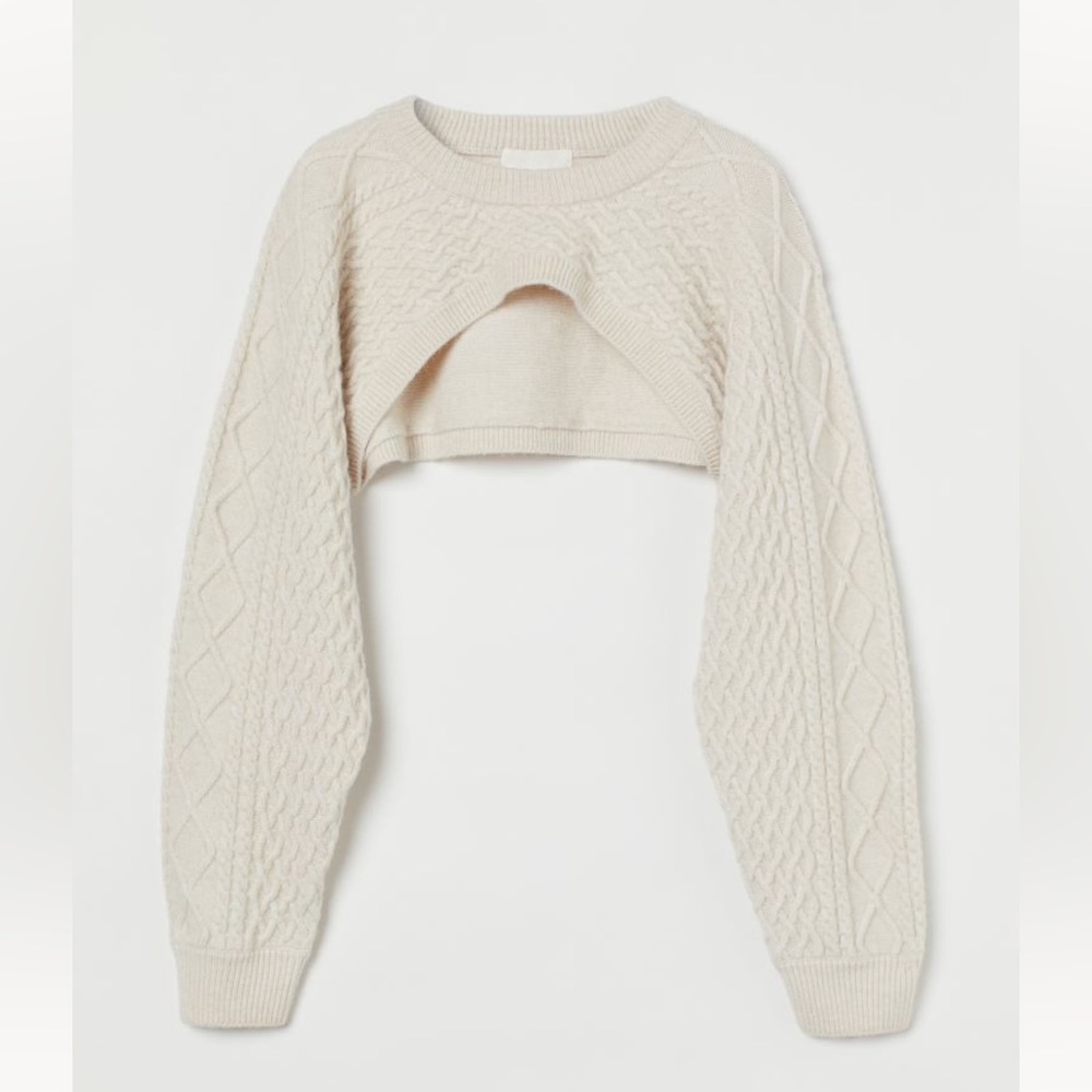 H&M cable knit sweater dress